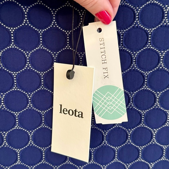 NWT Women’s Leota Seraphina Textured Knit Dress - Size XL - Navy - Picture 15 of 16